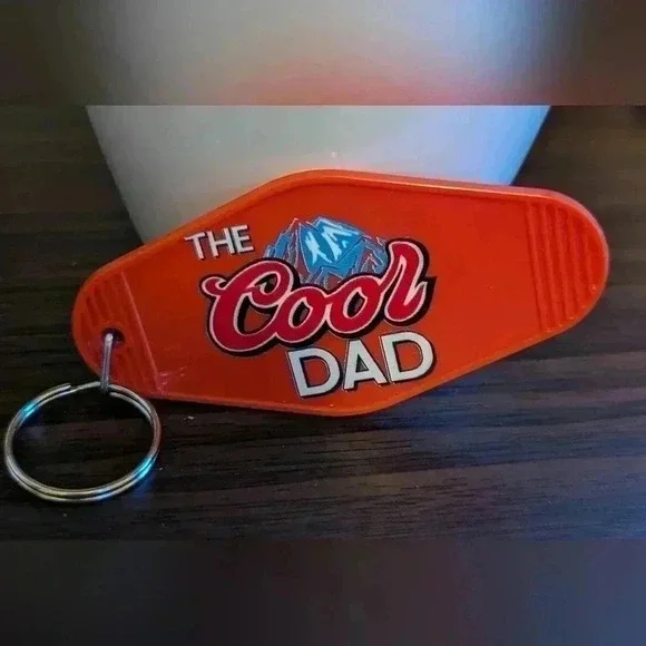 Handmade retro motel keychain the cool dad. Listing price for one keycha… - Picture 2 of 6